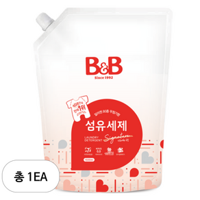 비앤비 섬유 유아 세제 베이비파우더향, 1.5L, 1개