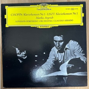 중고LP) Chopin/Liszt - Klaviekonzete N.1(Matha Ageich피아노/Claudio Abbado지휘)자켓EX+/음반NM