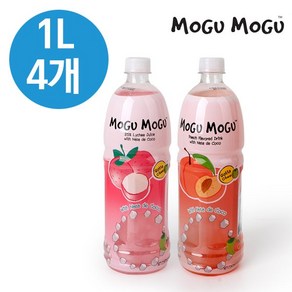 모구모구 코코넛 젤리 과일음료 1L 4개(리치맛 복숭아맛), 복숭아맛(1L)4개, 4개