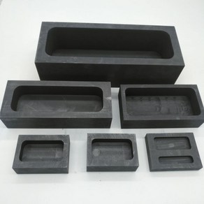 흑연 도가니 sqaue 주조 Ingot Ba 금형 금은 구리 용융 정제, 24x22x12mm, 1개