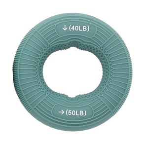 KCE 실리콘 악력기 듀얼 강도조절 도넛 미니 손 무소음 악력기 전완근 운동기구, 카키(40-50LB), 1개