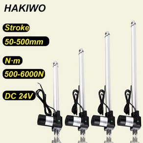 엑츄에이터 HAKIWO 선형 액추에이터 스트로크 드라이브 전기 모터 30 mms 속도 24V 6000N 50mm 150mm 200mm 300mm 400mm 500mm, 18) Stoke 200mm - 24V 1500N 1, 1개