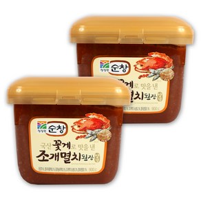 청정원 순창 국산 꽃게로 맛을낸 조개멸치 된장양념, 900g, 2개