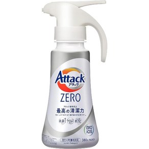 카오 Attack ZERO 세탁 세제 리퀴드 역사상 가장 강력한 세정력 380g, 기본, 1개