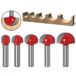 둥근바닥날 트리머 라우터비트 목공 절삭공구 원형 트리머비트, 1개