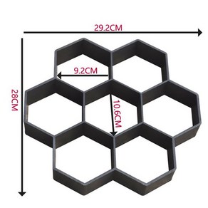 마당 보도 블럭 만들기 DIY 틀 시멘트 콘크리트 정원 디딤돌 디딤석 셀프 시공 금형, K타입 29.2X28X4.3CM
