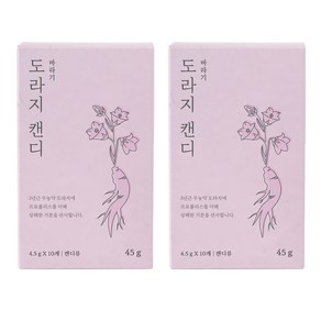 바라기 국내산 도라지 캔디 목캔디, 45g, 2개