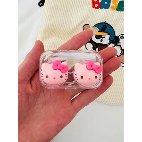 sanrio 여행용 콘택트 렌즈 케이스 집게 렌즈통 흡착봉 휴대용 파스텔