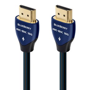 AudioQuest 0.75m 블루베리 18 2.1 HDMI 케이블 - 4K/8K 울트라 HD 벽면 등급 고속 18Gbps HDR eARC, AudioQuest 0.75m 블루베리 18 2.1 H