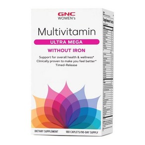 지엔씨 우먼 울트라 메가 멀티비타민 무철분 GNC Women Multivitamin Ulta Mega without Ion, 180정, 1개