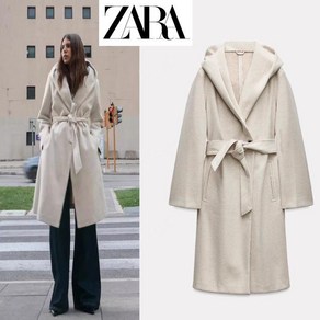 자라 가을 겨울 여성 벨트 후드 소프트 미디엄 코트 자켓 ZARA 3컬러