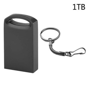 직사각형 미니 USB 3.0 플래시 드라이브 고속 데이터 메모리 저장 디스크 스틱 키링 자동차 합금 음악 U 64, 01 Black-1TB