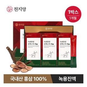 [천지양] 녹용홍삼 진액스틱 현 (10ml X 30포) X 1박스, 1개, 300ml