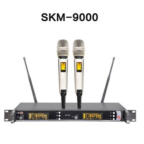 야마하 SKM 9000 UHF 무선 가라오케 무대 마이크 시스템 2 샴페인 컬러 핸드 헬드, 한개옵션0