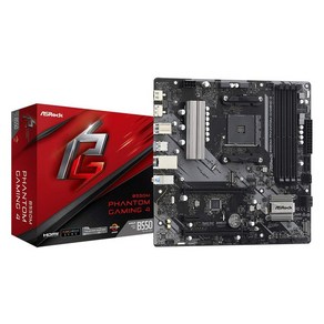 ASRock AMD Ryzen5000 시리즈(Soket AM4) 대응 B550 칩셋 탑재 MicoATX 마더보드[국내 정규 대리점품]B550M Phantom Gaming 4