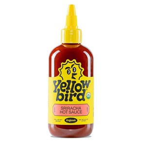 Yellowbird 스리라차 핫 소스 - 레드 할라피뇨 아가베 및 마늘이 함유된 칠리 페퍼 식물 기반 글루텐 프리 GMO 프리 오스틴에서 자생 277.8g(9.5온스)