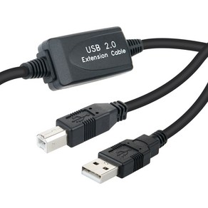 Coms FR546 USB 2.0 리피터 케이블 무전원 USB-A to USB-B Active Extension Cable 10M, 1개