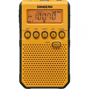 Sangean DT-800YL AM/FM/NOAA 기상 경보 충전식 포켓 라디오, Radio, Yellow, Yellow