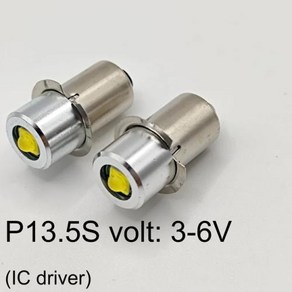 LED 손전등 교체 자전거 작업 토치 매그라이트 LED 변환 키트 P13.5S P13 5S LED 전구 3W PR2 3V 6V 4.5V 18V, 1개