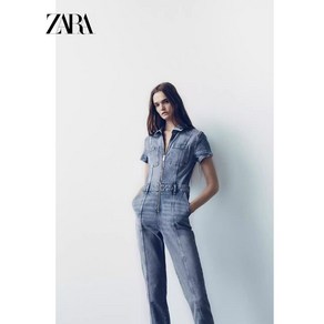 ZARA 자라 ZW 롱 데님 점프수트