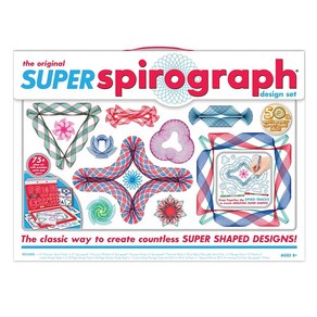 Spirograph 슈퍼 스피로그래프 75피스 점보 키트 50주년 에디션