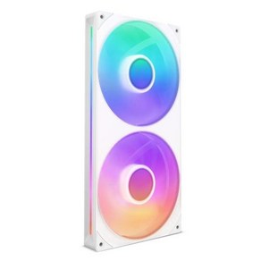 NZXT F360 RGB 코어 - 360mm 외부 모듈 팬 단위 120mm 3개 속도 및 높은 제어 정압 공기 공기 다이내믹 베어링 팬당 8개의 aRGB LED 흰색, 2x 140mm_RGB  White, 1개, 3) RGB Single Fame - 2x 140mm