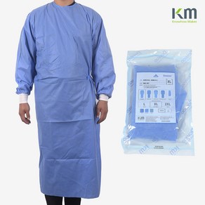 케이엠헬스케어 일회용 비멸균 수술가운 SMS 보호 40벌 XL KM Healthcae SMS Sugical Gown, 40개