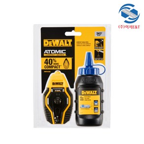 DEWALT 디월트 먹통 먹줄 먹선 아토믹 9m 블루 초크라인 세트 DWHT47258L (분통 113g), 1개