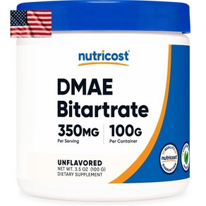 Nuticost Pue DMAE-Bitatate 뉴트리코스트 퓨어 DMAE-비타르트레이트 파우더 100g, 1개