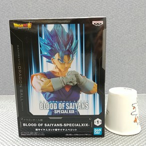 일본내수정품 반프레스토 blood of saiyans 스페셜 xix 초사이언인 곳도 베지토 손오공 피규어, 1개