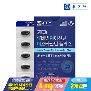 종근당 20100 루테인 지아잔틴 아스타잔틴 플러스 30g, 60정, 1개