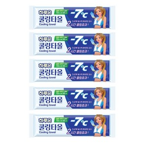 -7도 2시간 쿨링효과 하루온 쿨링타올 대형 65g, 5개, 1매입