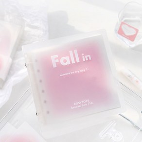 ROSYPOSY FALL IN 6공 다이어리 스퀘어 바인더 세트 A6, FALL-IN PINK