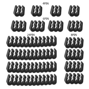 16pcs 케이블 빗 클램프 2.5-3.2mm PC 전원 케이블 주최자 배선 관리 클립 4/6/8/24 핀 컴퓨터 와이어 빗