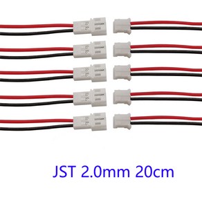 소형 미니 JST 1.25mm PH2.0 XH2.54 2 핀 암수 플러그 잭 커넥터 케이블 1.25/2.0/2.54 P 전자 와이어 10/5/2, JST 2.0MM 20CM, 2Pai