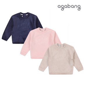 아가방 노우골벨로아티셔츠 NAVY BEIGE PINK 01P751003