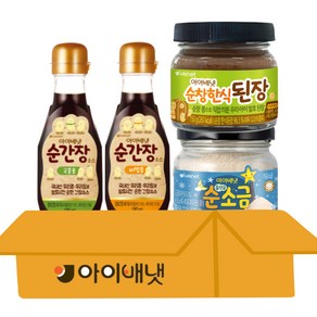 아이배냇 순 간장소스 비빔용 190ml + 순 간장소스 국물용 190ml + 순창 한식된장 150g + 칼슘 순 소금 130g, 1세트