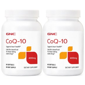 GNC [2개 SET] 코큐텐 400mg 60정 (소프트젤) CoQ 10 60sgels, 2개