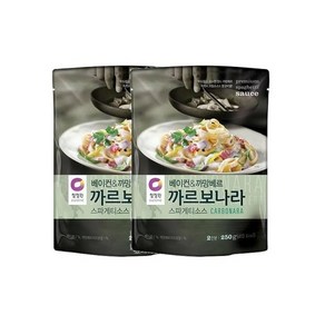 청정원 베이컨 까망베르 까르보나라 스파게티소스, 2개, 250g