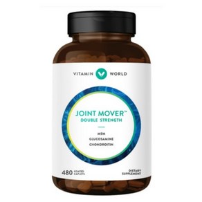 Vitamin Wold Double Stength Joint Move 비타민월드 더블 스트렝스 조인트 무버 글루코사민 MSM & 콘드로이드 480정, 480 Count (Pack of 1), 1개