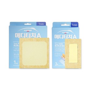 일동제약 메디터치A 1mm폼 1매(10X10cm) + 메디터치A 1mm폼 3매(4X9cm) 상처보호 습윤폼드레싱밴드