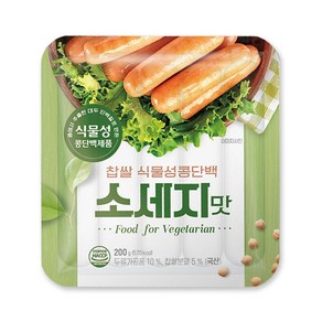 식물성콩단백 찹쌀 소세지맛구프랑소세지 200g, 1개