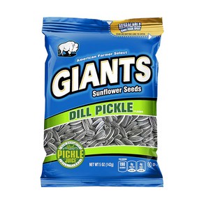 자이언트 해바라기씨 142g / 163g 봉지 12개 세트 4종 택1 / GIANTS Sunflowe Seeds Flavo Bags, dill pickle