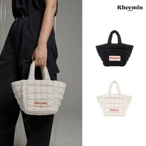 [리민] canvas STITCH NUGGET TOTE - BLACK + WHITE