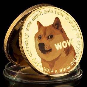 기념 주화 Dogecoin 도금 Doge We Tust 기념품 개 배지 수집 선물 물리적 암호 화폐 암호화 코인, [02] 은