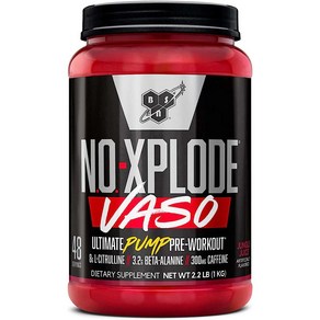 BSN 노익스플로드 노익스 부스터 VASO 프리위크아웃 파우더 48서빙 24서빙, 48 서빙 Razzle Dazzle, 1개, 1kg