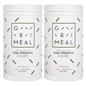 그리밀 단백질쉐이크 녹차라떼맛, 750g, 2개