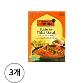 인도치킨커리 치킨오브인디아 티카마살라 페이스트, 3개, 100g