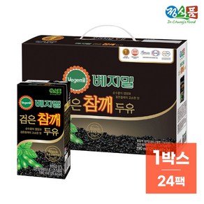 정식품 베지밀 검은참깨 (190ml x 24팩), 190ml, 24개