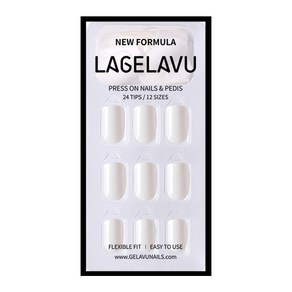 LAGELAVU 라젤라부 네일팁 TPU100% 특허기술, 1개, 21.화이트